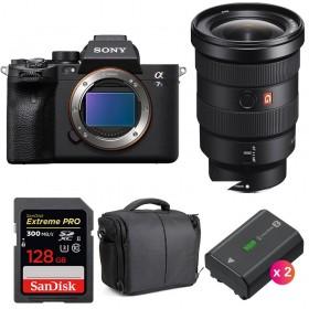 Sony A7S III + FE 16-35mm f/2.8 GM + SanDisk 128GB Extreme PRO UHS-II 300 MB/s + 2 NP-FZ100 + Bolsa - Contenido de la caja
