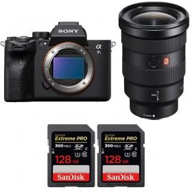 Sony A7S III + FE 16-35mm f/2.8 GM + 2 SanDisk 128GB Extreme PRO UHS-II SDXC 300 MB/s - Contenido de la caja