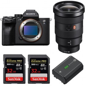 Sony A7S III + FE 16-35mm f/2.8 GM + 2 SanDisk 32GB Extreme PRO UHS-II 300 MB/s + 1 Sony NP-FZ100 - Contenido de la caja