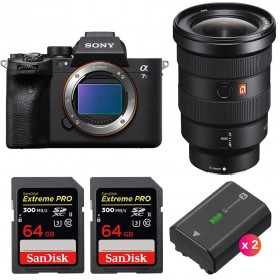Sony A7S III + FE 16-35mm F2.8 GM + 2 SanDisk 64GB Extreme PRO UHS-II 300 MB/s + 2 Sony NP-FZ100 - Appareil Photo Professionnel-