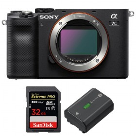 Sony Alpha a7C Body Black + SanDisk 32GB Extreme PRO UHS-II SDXC 300 MB/s + Sony NP-FZ100-1