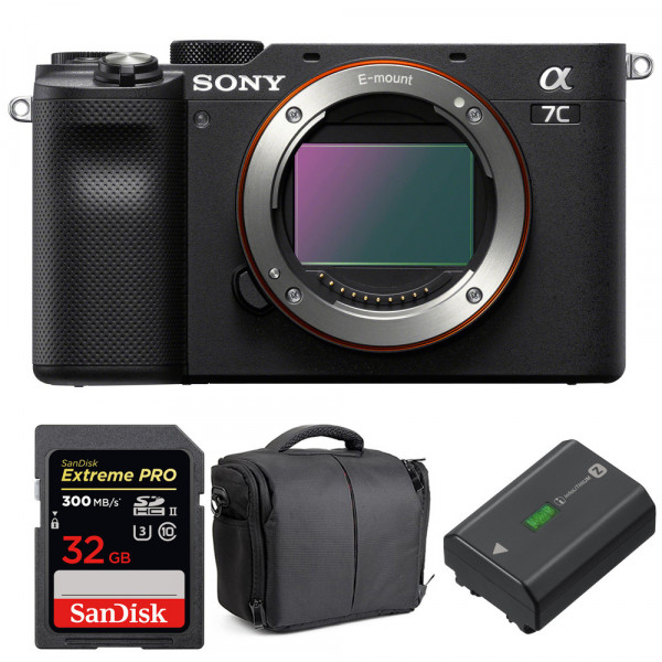 Sony Alpha a7C Body Black + SanDisk 32GB Extreme PRO UHS-II SDXC 300 MB/s + Sony NP-FZ100 + Bag-1