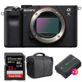 Sony Alpha a7C Body Black + SanDisk 32GB Extreme PRO UHS-II SDXC 300 MB/s + 2 Sony NP-FZ100 + Bag-1