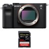 Sony A7C Cuerpo Negro + SanDisk 64GB Extreme PRO UHS-II SDXC 300 MB/s - Camara mirrorless|MCZ DIRECT