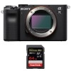 Sony A7C Nu Noir + SanDisk 64GB Extreme PRO UHS-II SDXC 300 MB/s - Appareil Photo Hybride|MCZ DIRECT