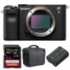 Sony A7C Cuerpo Negro + SanDisk 64GB Extreme PRO UHS-II SDXC 300 MB/s + Sony NP-FZ100 + Bolsa - Cámara mirrorless|MCZ DIRECT