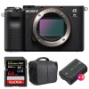 Sony A7C Nu Noir + SanDisk 64GB Extreme PRO UHS-II SDXC 300 MB/s + 2 Sony NP-FZ100 + Sac - Appareil Photo Hybride|MCZ DIRECT