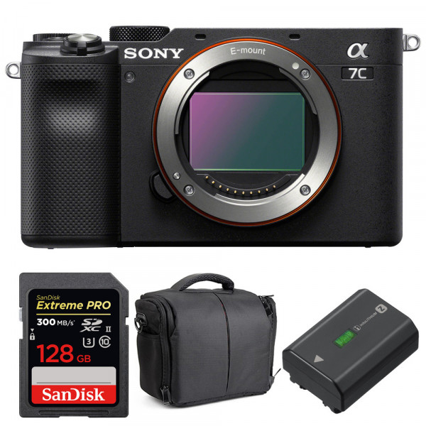 Sony Alpha a7C Body Black + SanDisk 128GB Extreme PRO UHS-II SDXC 300 MB/s + Sony NP-FZ100 + Bag-1