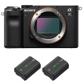 Cámara mirrorless Sony A7C Cuerpo Negro + 2 Sony NP-FZ100-1
