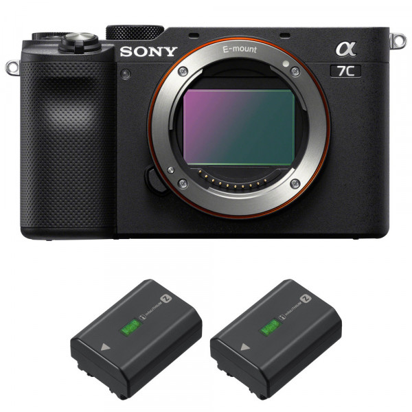Appareil photo hybride Sony A7C Nu Noir + 2 Sony NP-FZ100-1
