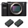 Sony Alpha a7C Body Black + 2 Sony NP-FZ100|MCZ DIRECT