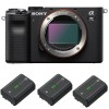Sony A7C Cuerpo Negro + 3 Sony NP-FZ100 - Camara mirrorless|MCZ DIRECT
