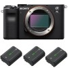 Sony A7C Nu Noir + 3 Sony NP-FZ100 - Appareil Photo Hybride|MCZ DIRECT