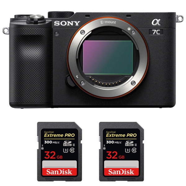 Sony Alpha a7C Body Black + 2 SanDisk 32GB Extreme PRO UHS-II SDXC 300 MB/s-1