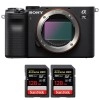 Sony A7C Cuerpo Negro + 2 SanDisk 128GB Extreme PRO UHS-II SDXC 300 MB/s - Cámara mirrorless|MCZ DIRECT
