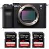 Sony A7C Cuerpo Negro + 3 SanDisk 128GB Extreme PRO UHS-II SDXC 300 MB/s - Cámara mirrorless|MCZ DIRECT