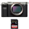 Sony A7C Cuerpo Plata + SanDisk 32GB Extreme PRO UHS-II SDXC 300 MB/s - Camara mirrorless|MCZ DIRECT