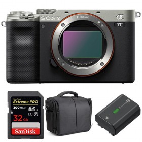 Cámara mirrorless Sony A7C Cuerpo Silver + SanDisk 32GB Extreme PRO UHS-II SDXC 300 MB/s + Sony NP-FZ100 + Bolsa-1