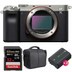 Sony Alpha a7C Body Silver + SanDisk 32GB Extreme PRO UHS-II SDXC 300 MB/s + 2 Sony NP-FZ100 + Bag-1