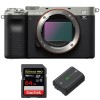 Sony A7C Cuerpo Plata + SanDisk 64GB Extreme PRO UHS-II SDXC 300 MB/s + Sony NP-FZ100 - Camara mirrorless|MCZ DIRECT