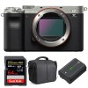 Sony A7C Cuerpo Plata + SanDisk 64GB Extreme PRO UHS-II SDXC 300 MB/s + Sony NP-FZ100 + Bolsa - Camara mirrorless|MCZ DIRECT