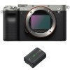 Sony Alpha a7C Body Silver + 1 Sony NP-FZ100|MCZ DIRECT