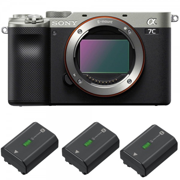 Sony A7C Nu Silver + 3 Sony NP-FZ100 - Appareil Photo Hybride|MCZ DIRECT