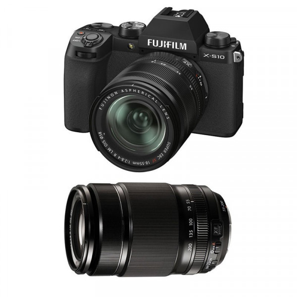 Appareil photo hybride Fujifilm X-S10 ( XS10 ) + XF 18-55mm F2.8-4 R LM OIS + XF 55-200mm F3.5-4.8 R LM OIS-1