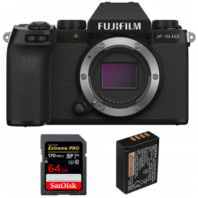 Fujifilm X-S10 Body + SanDisk 64GB Extreme Pro UHS-I SDXC 170 MB/s + Fujifilm NP-W126S-1