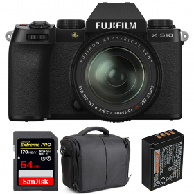 Fujifilm X-S10 + XF 18-55mm f/2.8-4 R LM OIS + SanDisk 64GB Extreme Pro UHS-I SDXC 170 MB/s + Fujifilm NP-W126S + Camera Bag-1