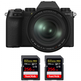 Fujifilm X-S10 + XF 16-80 F/4 WR + 2 SanDisk 256GB Extreme Pro UHS-I SDXC 170 MB/s-1