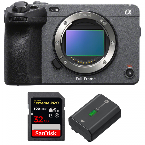 Sony FX3 Camera Cinéma + SanDisk 32GB Extreme PRO UHS-II SDXC 300 MB/s + Sony NP-FZ100 - Caméra compacte Plein Format-1