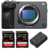 Sony FX3 Camera Cinéma + 2 SanDisk 64GB Extreme PRO UHS-II SDXC 300 MB/s + 1 Sony NP-FZ100 - Caméra compacte Plein Format|MCZ DIRECT