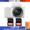 Sony ZV-E10 + 16-50mm Blanc + 2 SanDisk 512GB Extreme PRO UHS-I 170 MB/s + Guide PDF "20 TECHNIQUES POUR RÉUSSIR VOS PHOTOS"|MCZ DIRECT