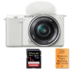 Sony ZV-E10 + 16-50mm Blanc + 1 SanDisk 1TB Extreme PRO UHS-I 170 MB/s + Guide PDF "20 TECHNIQUES POUR RÉUSSIR VOS PHOTOS"|MCZ DIRECT