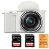 Sony ZV-E10 + 16-50mm White + 2 SanDisk 256GB Extreme PRO UHS-I SDXC 170 MB/s|MCZ DIRECT