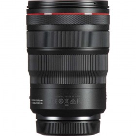 Canon RF 24-70mm f/2.8L IS USM lens showcasing front view with detailed focus ring