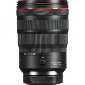 Canon RF 24-70mm f/2.8L IS USM lens showcasing smooth zoom and focus rings