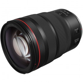 Canon RF 24-70mm f/2.8L IS USM lens with visible lens elements and controls