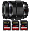 Olympus M.Zuiko Digital ED 12-40mm f/2.8 PRO + 3 SanDisk 128GB UHS-II 300 MB/s + Guide PDF "20 TECH. POUR RÉUSSIR VOS PHOTOS"|MCZ DIRECT