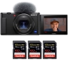 Sony ZV-1 Negro + 3 SanDisk 512GB Extreme PRO UHS-I SDXC 170 MB/s + PDF "20 TÉCNICAS PARA MEJORAR SUS FOTOS"|MCZ DIRECT