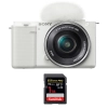 Sony ZV-E10 + 16-50mm Blanc + 1 SanDisk 1TB Extreme PRO UHS-I 170 MB/s + Guide PDF "20 TECHNIQUES POUR RÉUSSIR VOS PHOTOS"|MCZ DIRECT