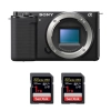 Sony ZV-E10 Black Body + 2 SanDisk 1TB Extreme PRO UHS-I SDXC 170 MB/s|MCZ DIRECT