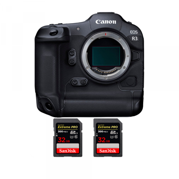 Canon EOS R3 Body + 2 SanDisk 32GB Extreme PRO UHS-II SDXC 300 MB/s-2