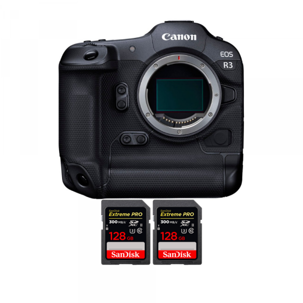 Canon EOS R3 + 2 SanDisk 128GB Extreme PRO UHS-II SDXC 300 MB/s-2