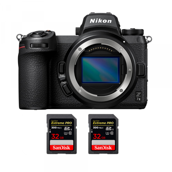 Nikon Z7 II Nu + 2 SanDisk 32GB Extreme PRO UHS-II SDXC 300 MB/s - Appareil Photo Hybride-1