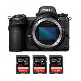 Nikon Z7 II Nu + 3 SanDisk 64GB Extreme PRO UHS-II SDXC 300 MB/s - Appareil Photo Hybride-1