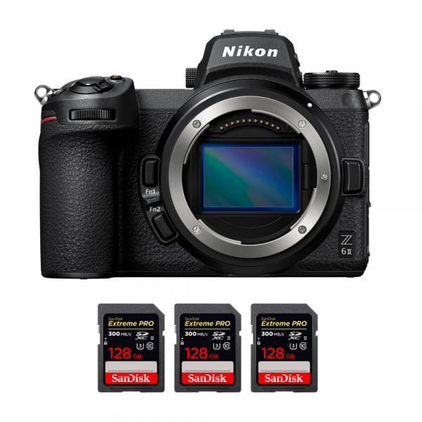 Nikon Z6 II Nu + 3 SanDisk 128GB Extreme PRO UHS-II SDXC 300 MB/s - Appareil Photo Hybride-1