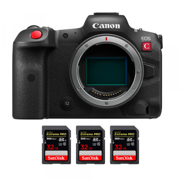 Canon EOS R5 C Body + 3 SanDisk 32GB Extreme PRO UHS-II SDXC 300 MB/s-1
