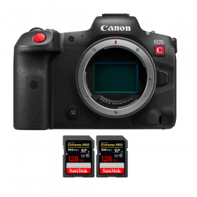 Canon EOS R5 C Body + 2 SanDisk 128GB Extreme PRO UHS-II SDXC 300 MB/s-1
